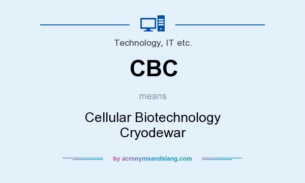 What does CBC mean? It stands for Cellular Biotechnology Cryodewar