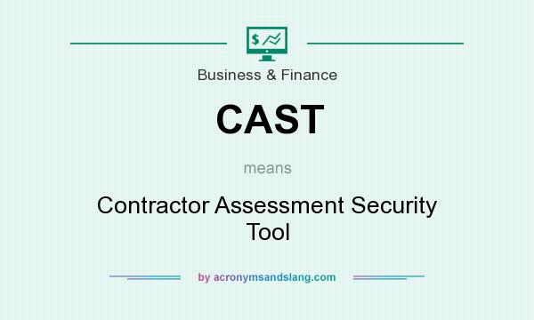 What does CAST mean? It stands for Contractor Assessment Security Tool