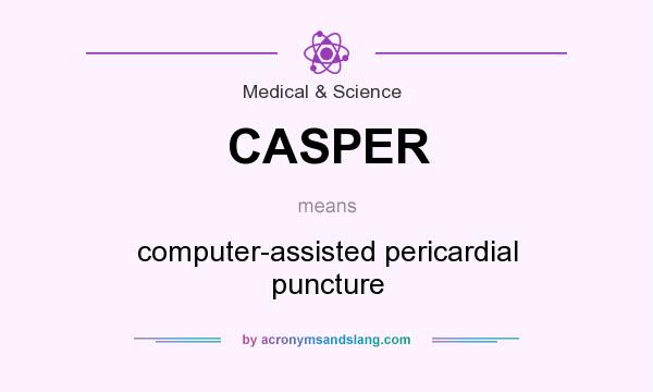 What does CASPER mean? It stands for computer-assisted pericardial puncture