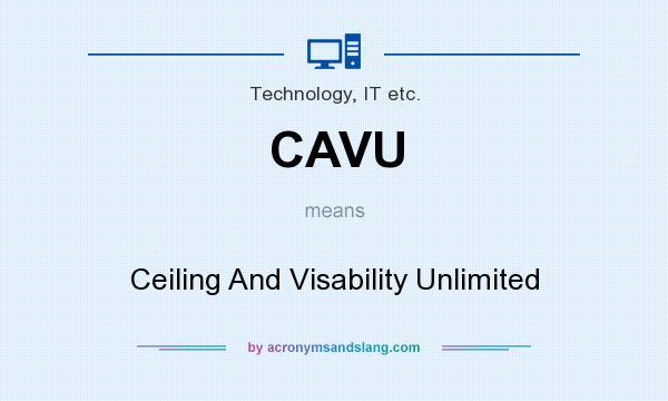 What does CAVU mean? It stands for Ceiling And Visability Unlimited