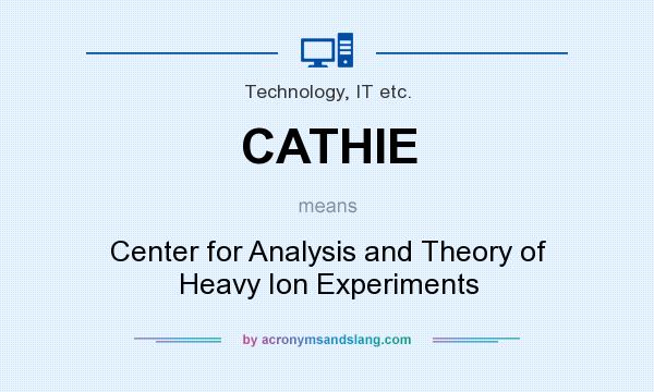 What does CATHIE mean? It stands for Center for Analysis and Theory of Heavy Ion Experiments