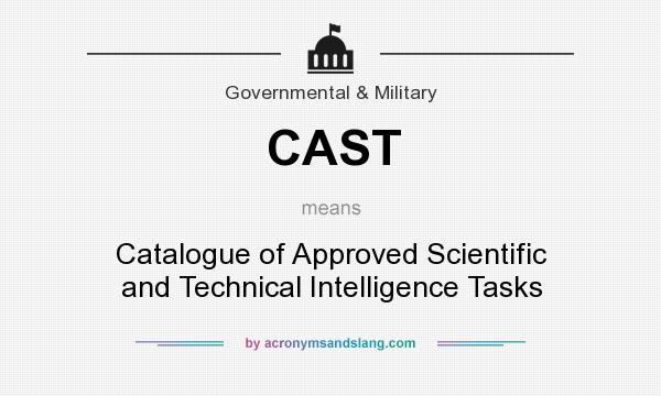 What does CAST mean? It stands for Catalogue of Approved Scientific and Technical Intelligence Tasks