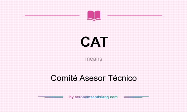 What does CAT mean? It stands for Comité Asesor Técnico