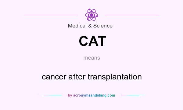 What does CAT mean? It stands for cancer after transplantation
