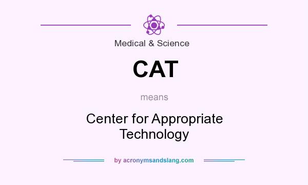 What does CAT mean? It stands for Center for Appropriate Technology