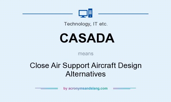 What does CASADA mean? It stands for Close Air Support Aircraft Design Alternatives