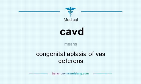 What does cavd mean? It stands for congenital aplasia of vas deferens