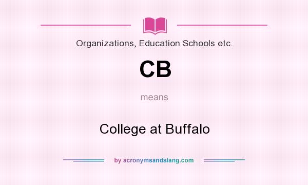 What does CB mean? It stands for College at Buffalo