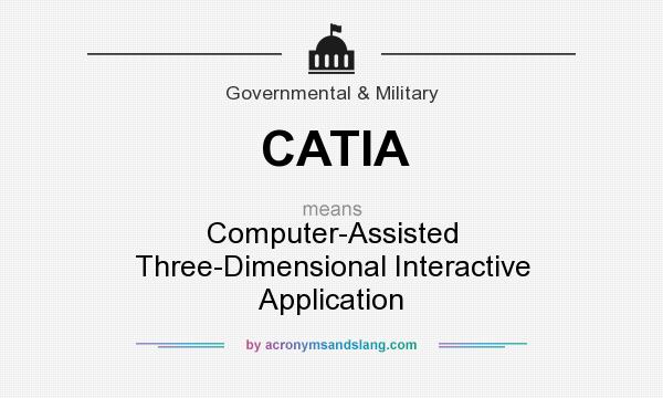 What does CATIA mean? It stands for Computer-Assisted Three-Dimensional Interactive Application