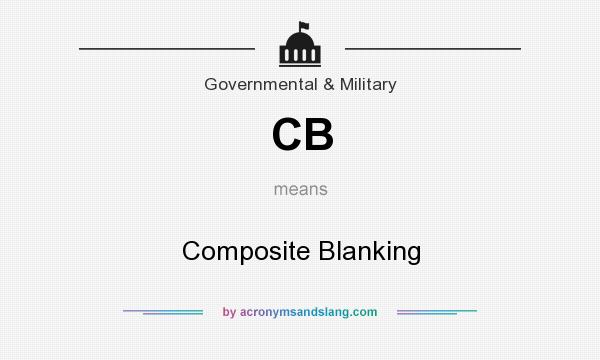 What does CB mean? It stands for Composite Blanking