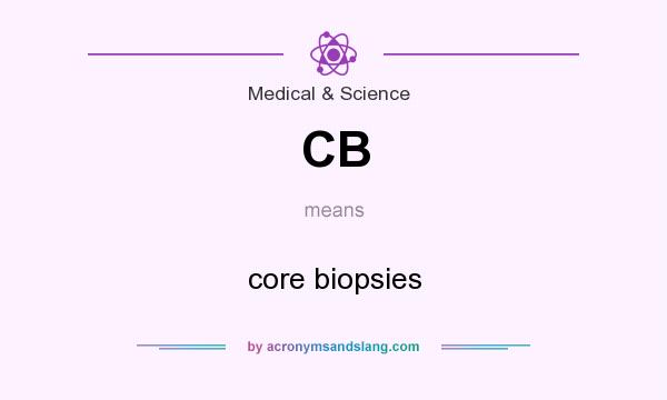What does CB mean? It stands for core biopsies