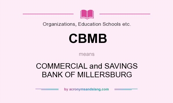 What does CBMB mean? It stands for COMMERCIAL and SAVINGS BANK OF MILLERSBURG