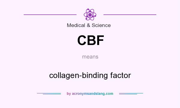 What does CBF mean? It stands for collagen-binding factor
