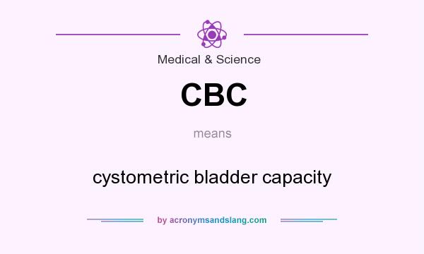 What does CBC mean? It stands for cystometric bladder capacity