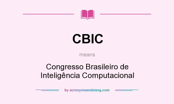 What does CBIC mean? It stands for Congresso Brasileiro de Inteligência Computacional