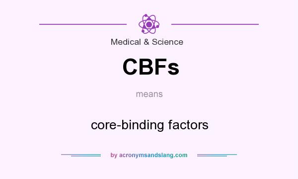 What does CBFs mean? It stands for core-binding factors