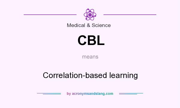 What does CBL mean? It stands for Correlation-based learning