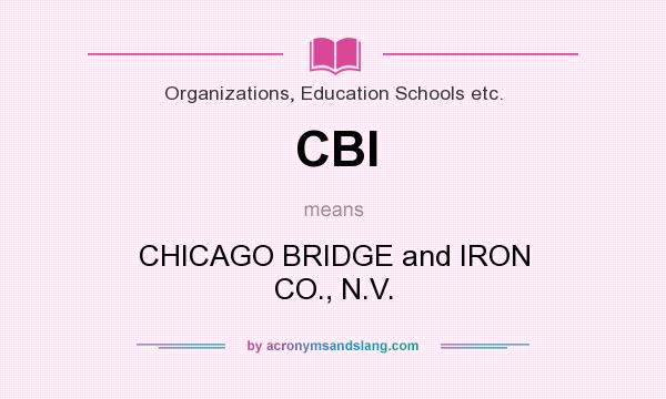 What does CBI mean? It stands for CHICAGO BRIDGE and IRON CO., N.V.