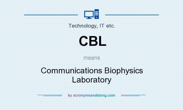 What does CBL mean? It stands for Communications Biophysics Laboratory