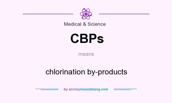 What does CBPs mean? It stands for chlorination by-products