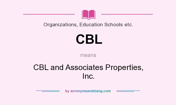What does CBL mean? It stands for CBL and Associates Properties, Inc.