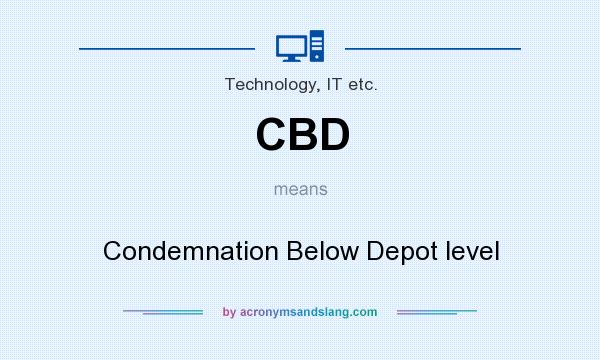 What does CBD mean? It stands for Condemnation Below Depot level