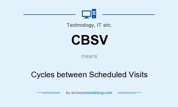What does CBSV mean? It stands for Cycles between Scheduled Visits