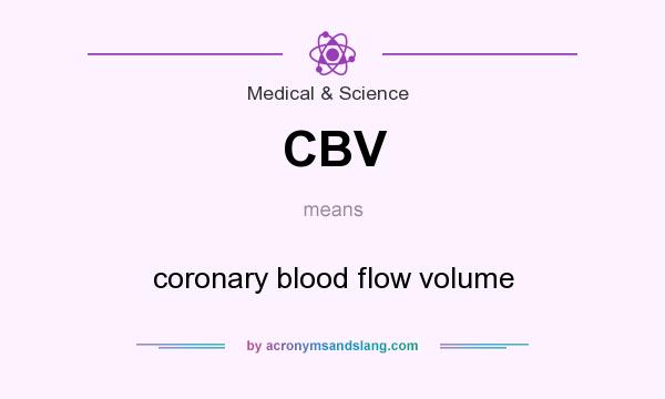 What does CBV mean? It stands for coronary blood flow volume