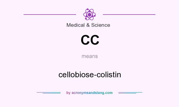 What does CC mean? It stands for cellobiose-colistin
