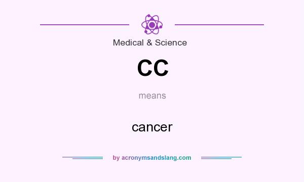What does CC mean? It stands for cancer