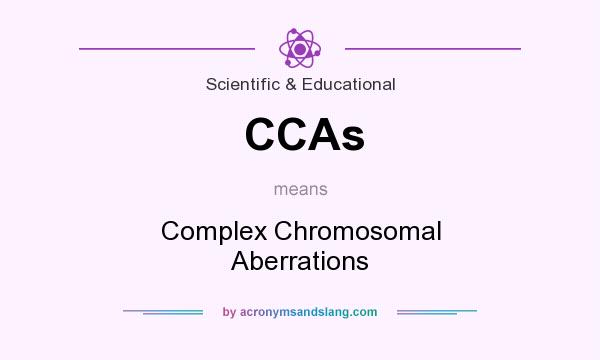 What does CCAs mean? It stands for Complex Chromosomal Aberrations
