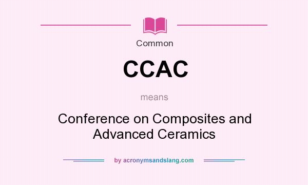 What does CCAC mean? It stands for Conference on Composites and Advanced Ceramics