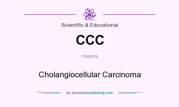 What does CCC mean? It stands for Cholangiocellular Carcinoma
