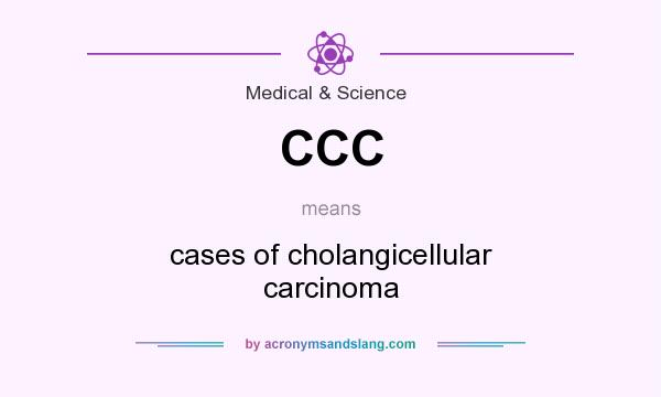 What does CCC mean? It stands for cases of cholangicellular carcinoma