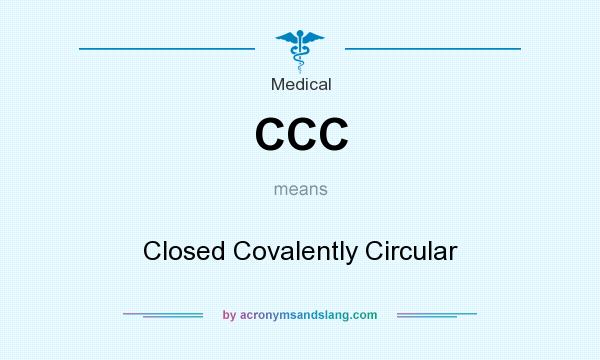 What does CCC mean? It stands for Closed Covalently Circular