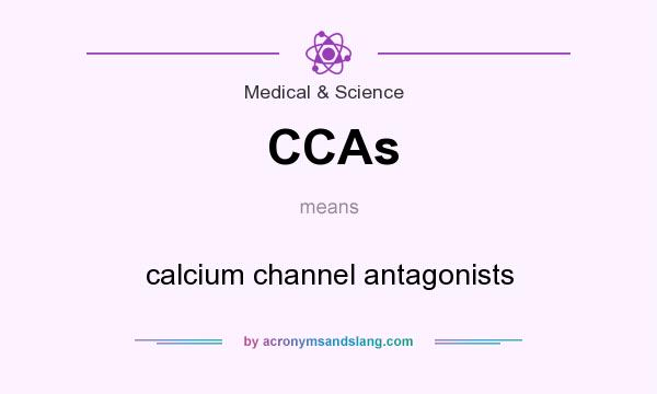 What does CCAs mean? It stands for calcium channel antagonists
