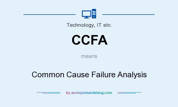 What does CCFA mean? It stands for Common Cause Failure Analysis