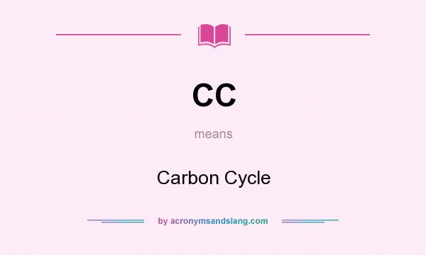 What does CC mean? It stands for Carbon Cycle
