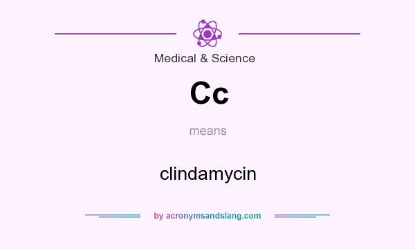 What does Cc mean? It stands for clindamycin