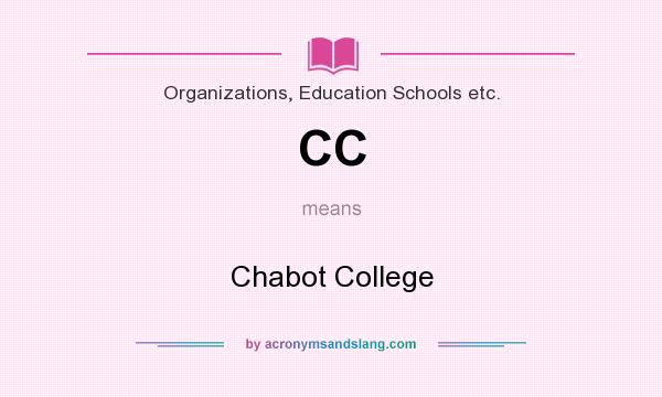 What does CC mean? It stands for Chabot College