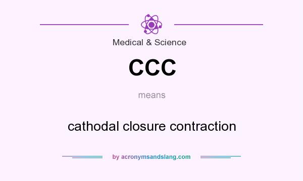 What does CCC mean? It stands for cathodal closure contraction