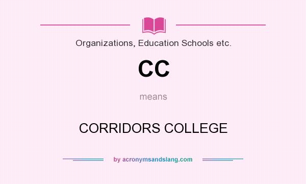 What does CC mean? It stands for CORRIDORS COLLEGE
