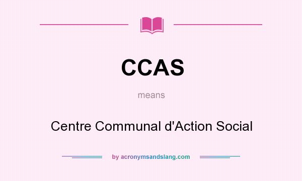 What does CCAS mean? It stands for Centre Communal d`Action Social