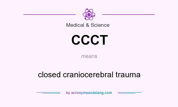 What does CCCT mean? It stands for closed craniocerebral trauma