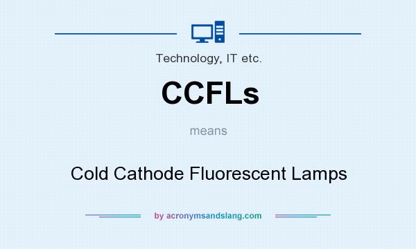 What does CCFLs mean? It stands for Cold Cathode Fluorescent Lamps