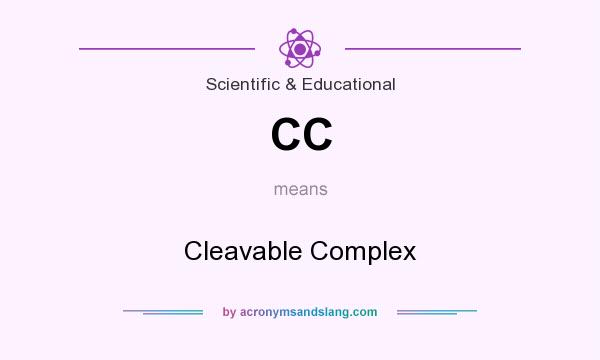 What does CC mean? It stands for Cleavable Complex