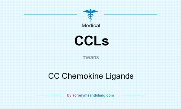 What does CCLs mean? It stands for CC Chemokine Ligands