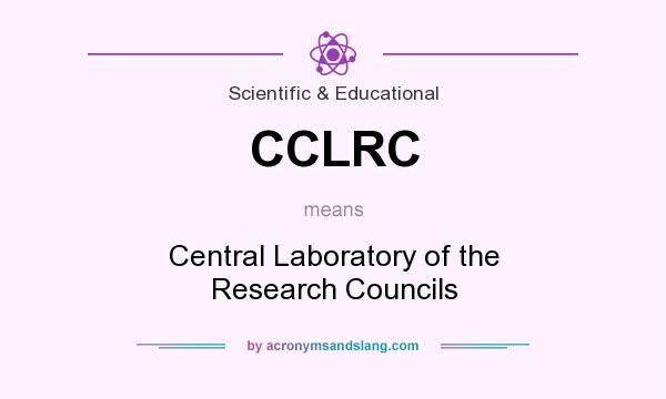 What does CCLRC mean? It stands for Central Laboratory of the Research Councils