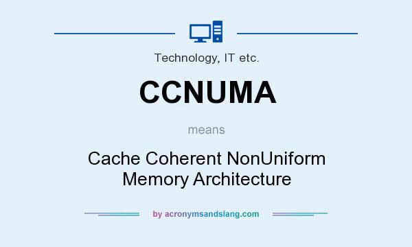 What does CCNUMA mean? It stands for Cache Coherent NonUniform Memory Architecture