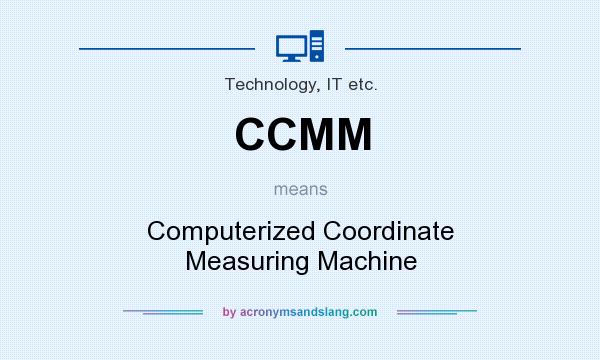 What does CCMM mean? It stands for Computerized Coordinate Measuring Machine